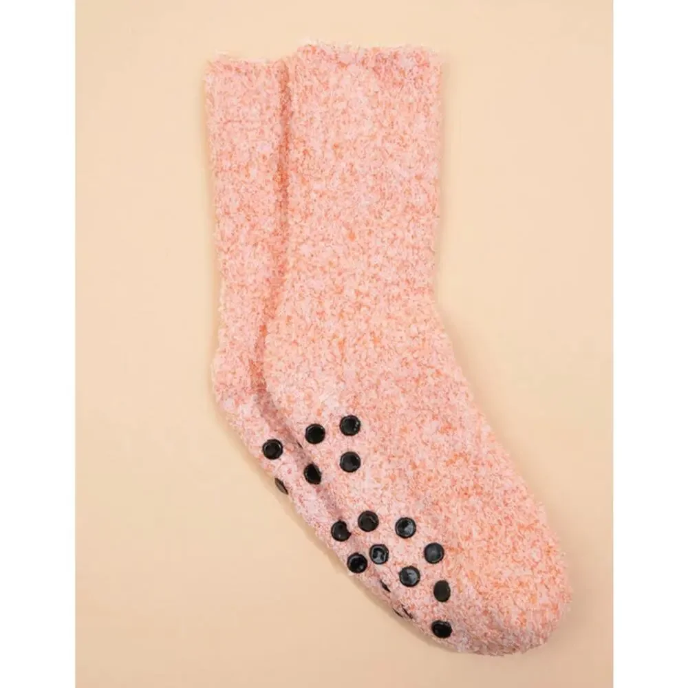 NWT Shapermint Pink Fuzzy Slipper Sock Small